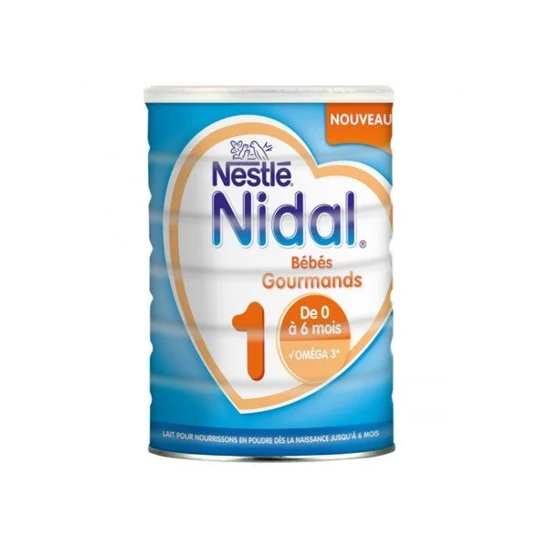 Nestlé Nidal 1 Lait bébé 1er âge en poudre de 0 à 6 mois - Boîte