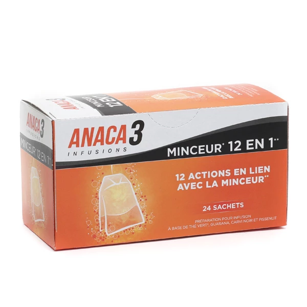 Anaca3 Minceur 12en1 infusion est une préparation pour infusions
