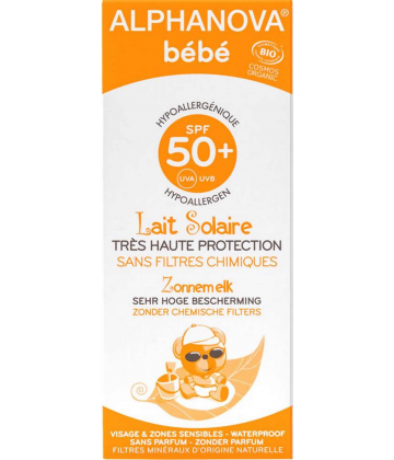 Alphanova Bébé Lait Solaire SPF50+ BIO 50ml